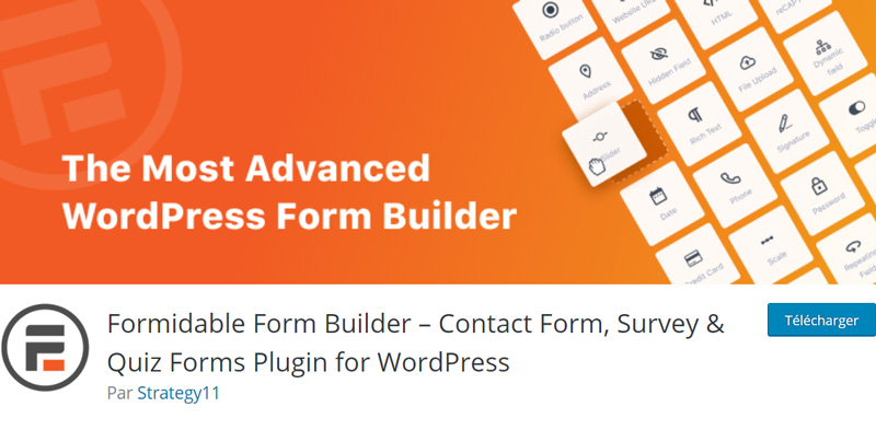 Formidable Forms permet de créer l’un des meilleurs formulaire de contact WordPress