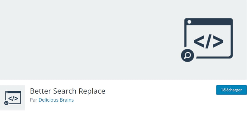 L’extension Better Search Replace dans le catalogue WordPress