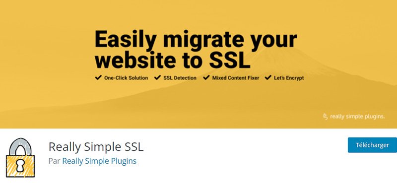 L’extension Really Simple SSL dans le catalogue WordPress
