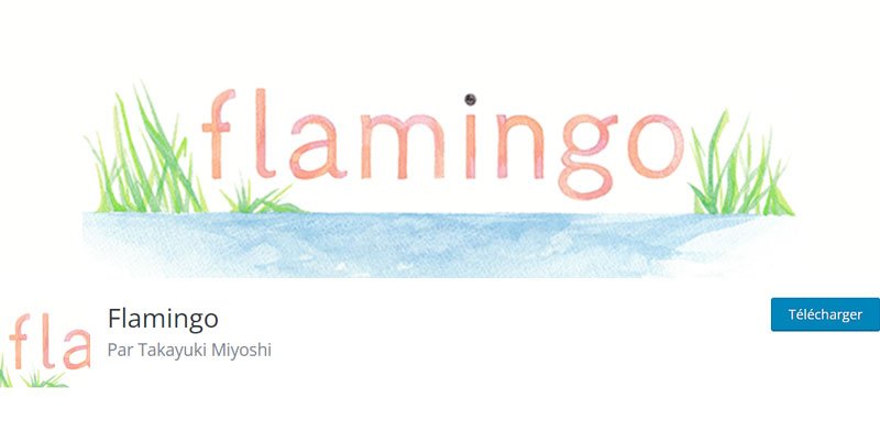 Page de Flamingo dans le répertoire WordPress