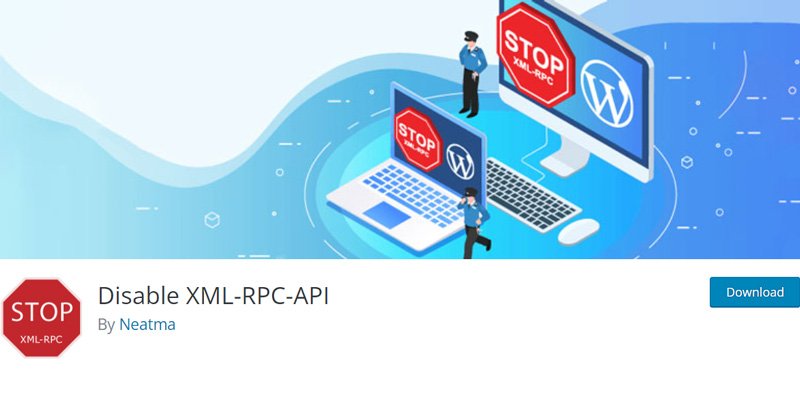 Page d’accueil de l’extension Disable XML-RPC-API