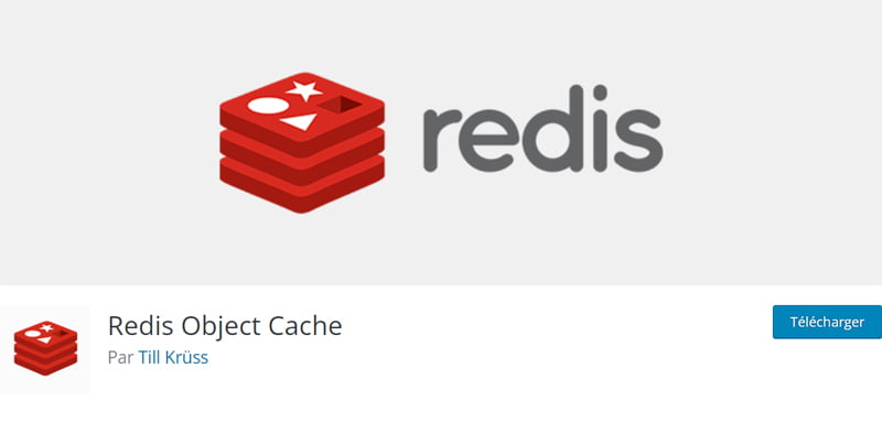 Page d’accueil de l’extension Redis Object Cache