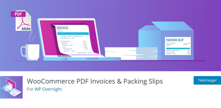 Page d’accueil de l’extension PDF Invoices & Packing Slips